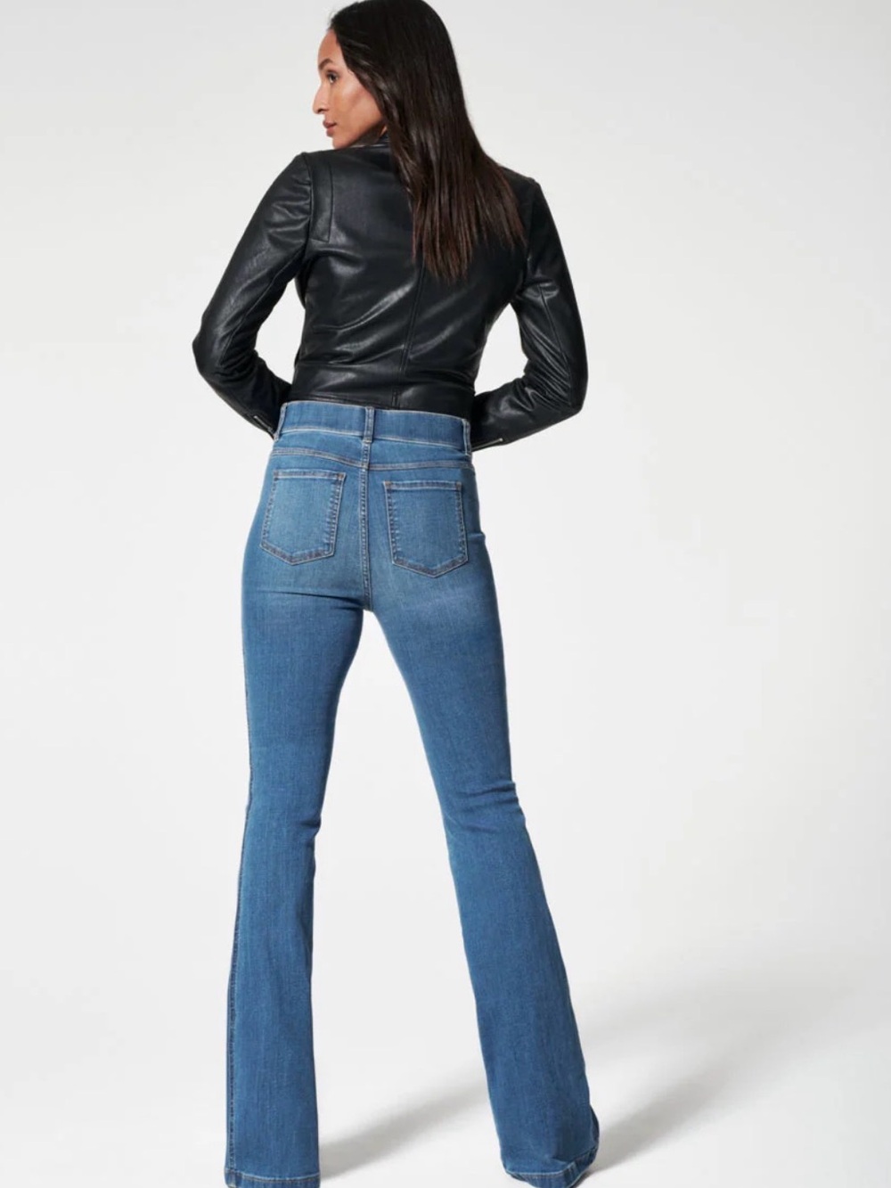 SPANX Vintage Indigo Flared High-Rise Jeans - Picture 2 of 9